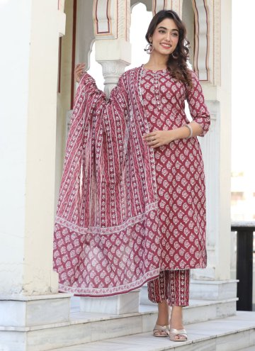 Mauve color Cotton  Trendy Salwar Suit with Printed