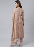 Mauve color Embroidered Viscose Salwar Suit - 3