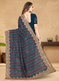 Morpeach Classic Designer Saree in Georgette with Embroidered - 3