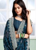 Morpeach Classic Designer Saree in Silk with Embroidered - 1