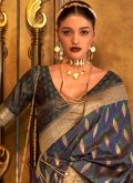 Morpeach Handloom Silk Woven Designer Saree for Engagement - 1
