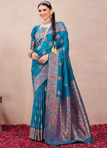 Morpeach Silk Woven Designer Saree for Engagement