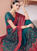 Morpeach Traditional Saree in Georgette with Embroidered - 1