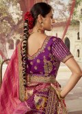 Multi Colour Banarasi Embroidered A Line Lehenga Choli for Engagement - 2