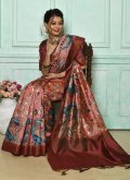 Multi Colour Banarasi Woven Classic Designer Saree for Casual - 2