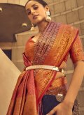 Multi Colour Banarasi Woven Designer Saree - 1