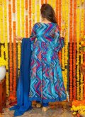 Multi Colour Chiffon Printed Salwar Suit for Ceremonial - 2