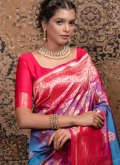 Multi Colour Classic Designer Saree in Banarasi with Woven - 2