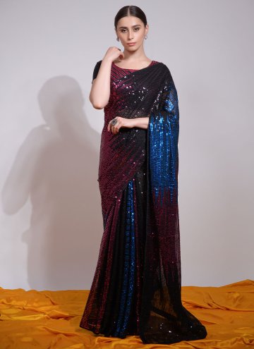 Multi Colour Classic Designer Saree in Georgette w