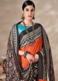Multi Colour Classic Designer Saree in Pashmina with Digital Print - 1