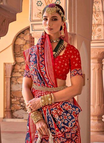 Multi Colour Classic Designer Saree in Patola Silk with Printed