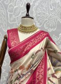 Multi Colour Classic Designer Saree in Silk with Thread Work - 1