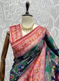 Multi Colour Classic Designer Saree in Silk with Woven - 1