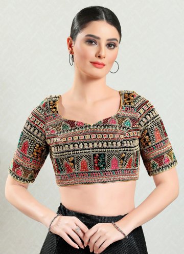 Multi Colour color Brocade  with Embroidered