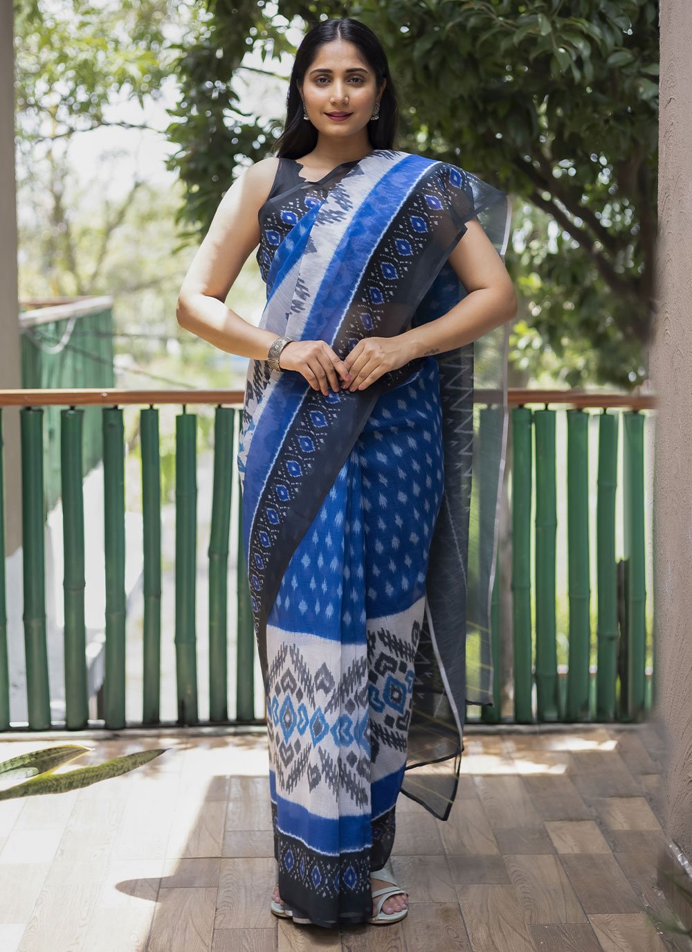 Multi Colour color Cotton  Classic Designer Saree with Digital Print