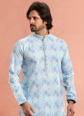Multi Colour color Cotton  Kurta Pyjama with Digital Print - 2