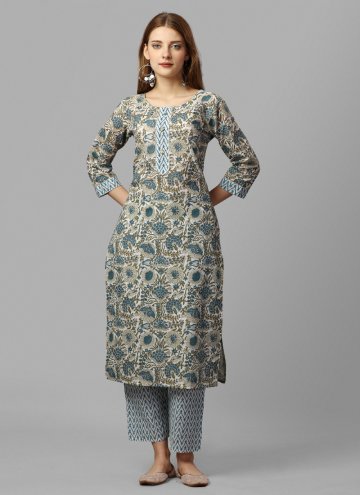 Multi Colour color Cotton  Party Wear Kurti with Printed