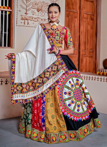 Multi Colour color Cotton  Readymade Lehenga Choli with Digital Print