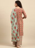 Multi Colour color Cotton  Salwar Suit with Floral Print - 3