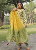 Multi Colour color Embroidered Poly Cotton Salwar Suit - 1