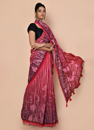 Multi Colour color Faux Georgette Trendy Saree with Printed