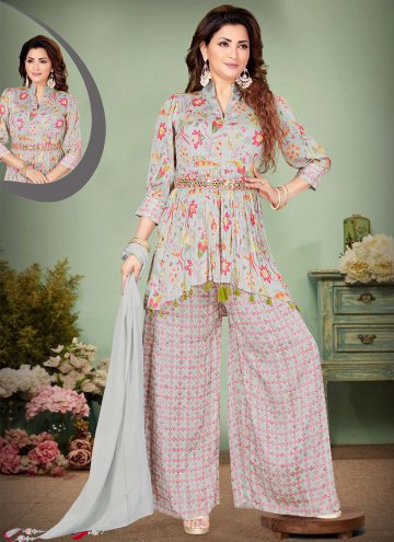 Multi Colour color Georgette Salwar Suit with Floral Print