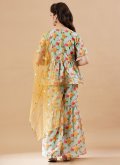 Multi Colour color Gota Work Georgette Salwar Suit - 1