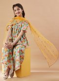 Multi Colour color Gota Work Georgette Salwar Suit - 2