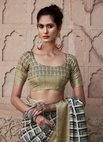 Multi Colour color Handloom Silk Designer Saree with Woven