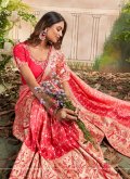 Multi Colour color Khadi Designer Saree with Border - 1