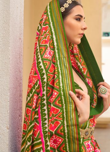 Multi Colour color Patola Silk Classic Designer Saree with Patola Print