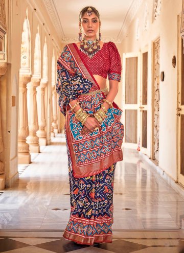 Multi Colour color Patola Silk Designer Saree with Printed