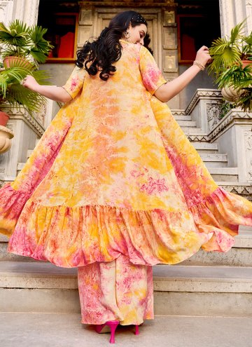 Multi Colour color Print Silk Salwar Suit