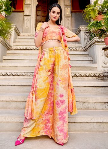 Multi Colour color Print Silk Salwar Suit