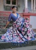 Multi Colour color Printed Cotton Silk Classic Designer Saree - 2