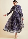 Multi Colour color Printed Georgette Gown - 3