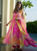 Multi Colour color Printed Organza Gown - 3