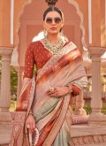 Multi Colour color Silk Traditional Saree with Digital Print - 1