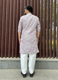 Multi Colour color Soft Cotton Kurta Pyjama with Embroidered - 1