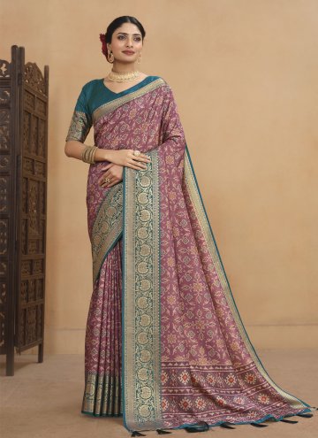 Multi Colour color Tussar Silk Contemporary Saree 