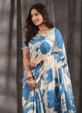 Multi Colour color Vichitra Silk Trendy Saree with Embroidered - 2