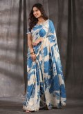Multi Colour color Vichitra Silk Trendy Saree with Embroidered - 3