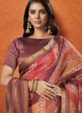 Multi Colour color Woven Crepe Silk Classic Designer Saree - 1