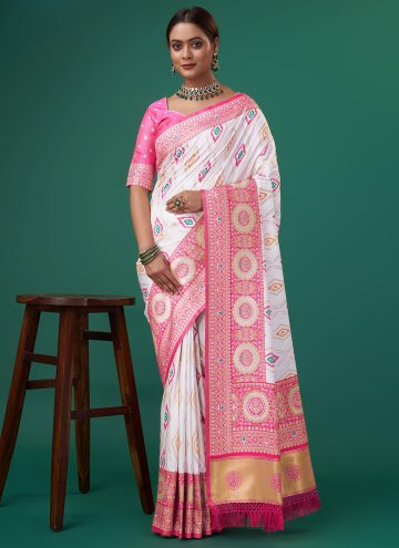 Multi Colour color Woven Patola Silk Trendy Saree