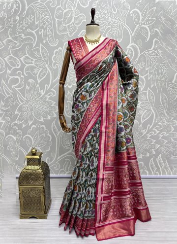 Multi Colour color Woven Silk Designer Saree