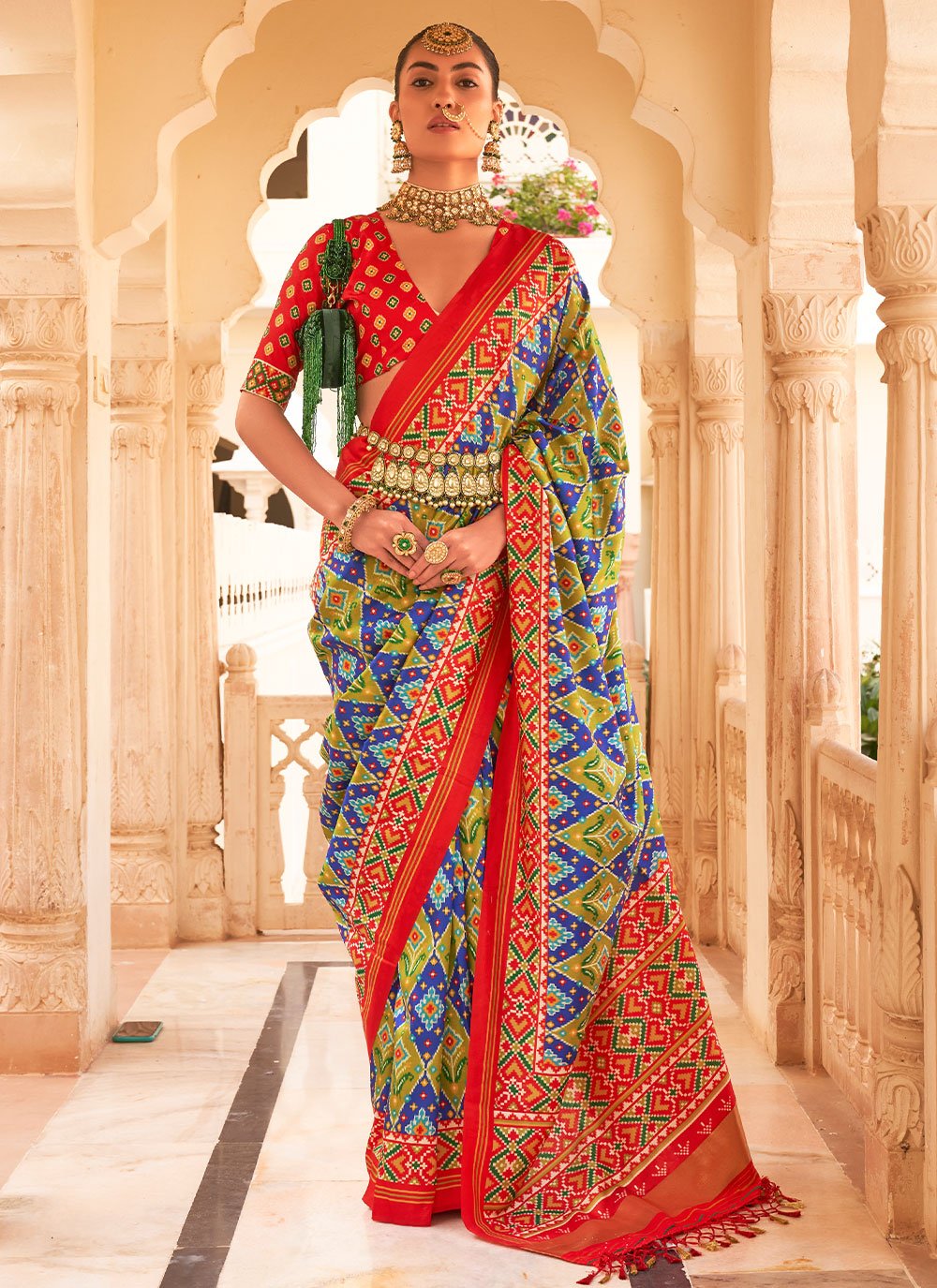 Multi Colour color Woven Tussar Silk Classic Designer Saree