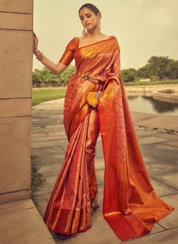 Multi Colour Contemporary Saree in Banarasi with W