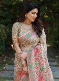 Multi Colour Cotton  Printed Classic Designer Saree for Engagement - 1