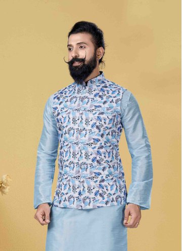 Multi Colour Cotton  Printed Nehru Jackets for Ceremonial