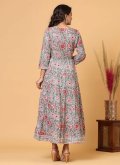 Multi Colour Cotton  Printed Readymade Designer Gown for Ceremonial - 2